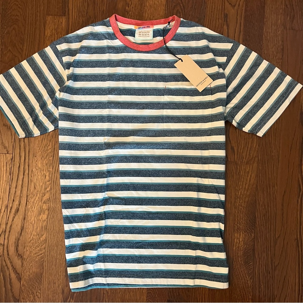 Striped Blue and White T-Shirt - NWT